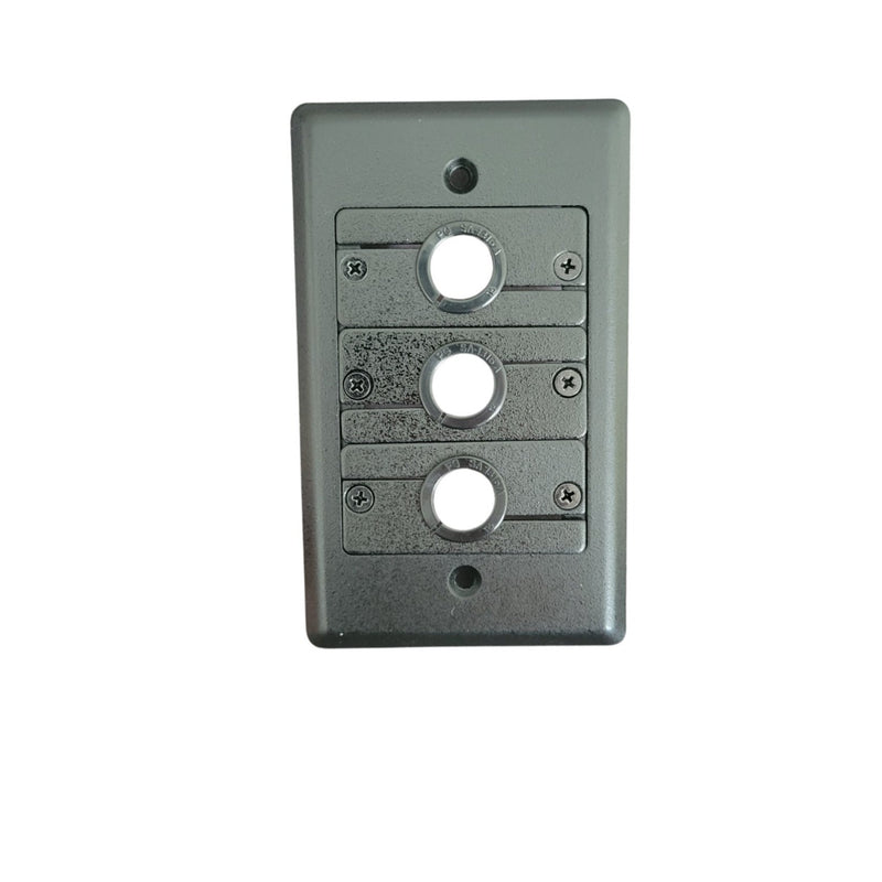 Kramer FRAME-1G Single Gang Wall Plate, 3 Grommet Holes, Black