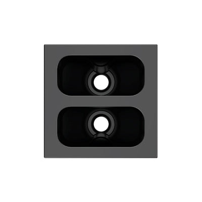 Kramer MCP-2 Dual Hole Pass Through Module for T-IN Table Boxes Black