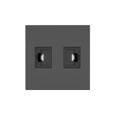 Kramer MD-2RJ45 Dual Cat6 Module for T-IN Table Boxes, Black