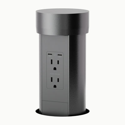 Point Pod Connect Black, Motorized Pop Up Power and Charging 65W USB-C