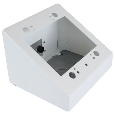 FSR DSKB-2G-WHT Table Surface Mount Box, 2 Gang, White