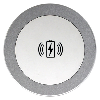 Round Table Coaster Wireless QI Charging, With Charger, White