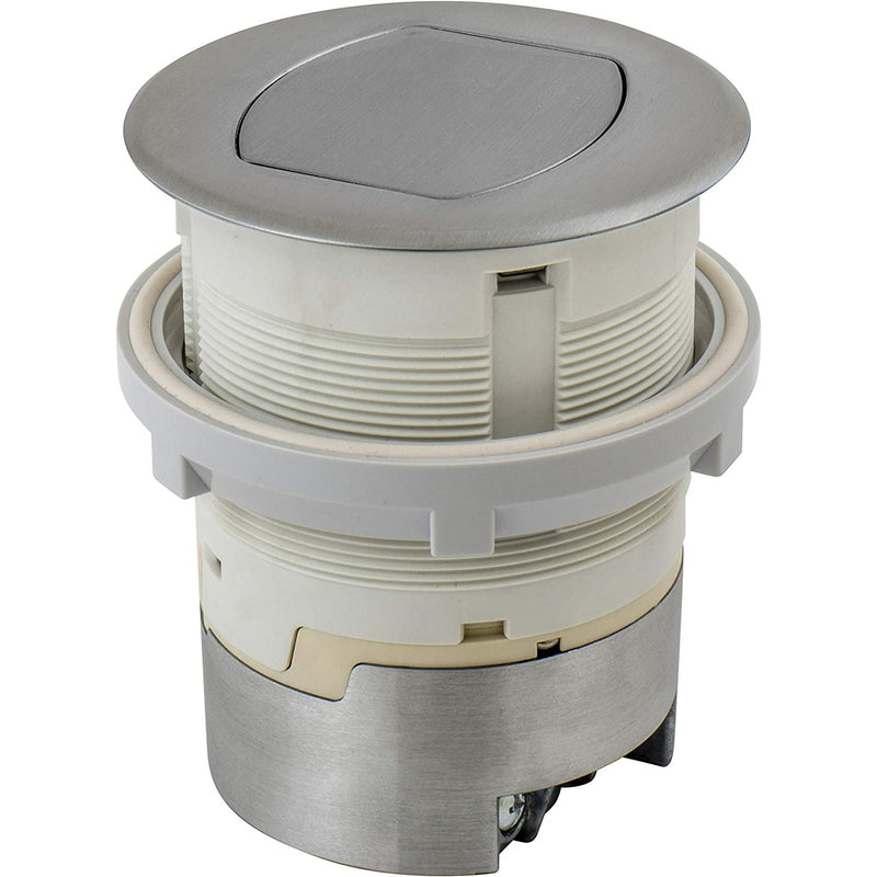 Bryant Electric RCT200ALU Pop Up Outlet, 15Amp Hardwired, Surface Mount, Aluminum, Closed