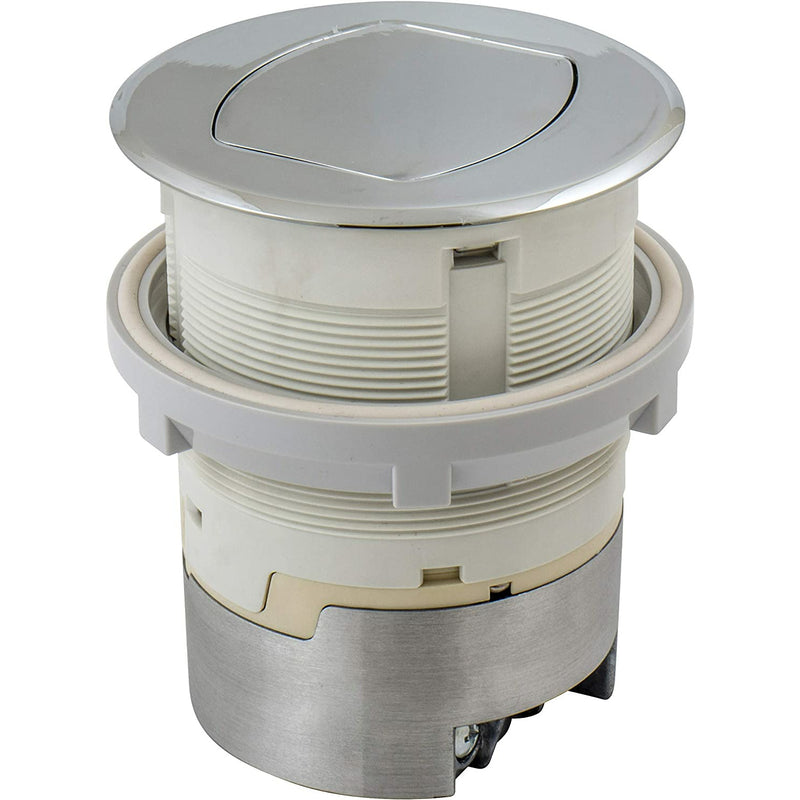 Bryant Electric RCT200CH Pop Up Outlet, 15Amp Hardwired, Surface Mount, Chrome, Closed