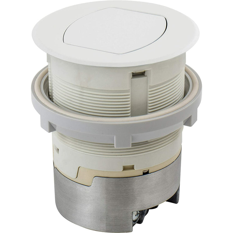 Bryant Electric RCT200W Pop Up Outlet, 15Amp, Surface Mount, White, Closed