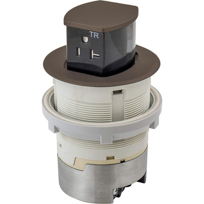 Bryant Electric RCT220BZE Pop Up Outlet, 20Amp, Surface Mount, Bronze