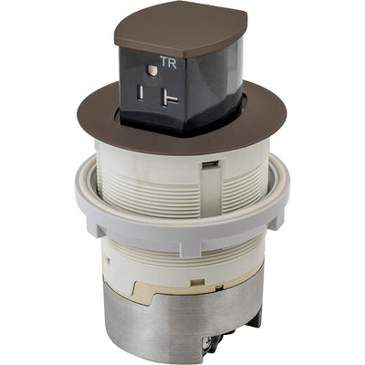 Bryant Electric RCT221BZE Pop Up Outlet, 20Amp, Flush Mount, Bronze