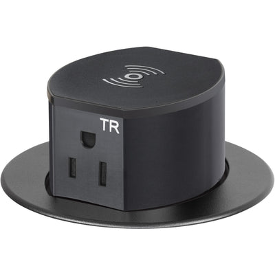Hubbell RCT600BK Pop Up 15A Outlet, USB-A/C, Wireless Charging, Black
