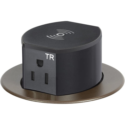 Hubbell RCT600BZE Pop Up 15A Power, USB-A/C Wireless Charging Bronze