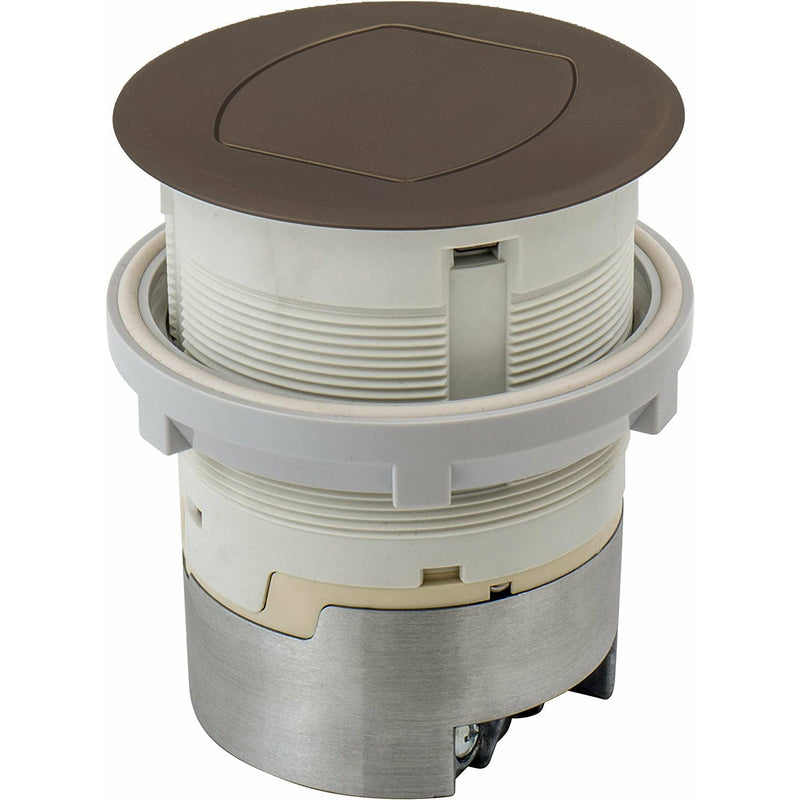 Bryant Electric RCT200BZE Pop Up Outlet, 15Amp, Surface Mount, Bronze, Closed