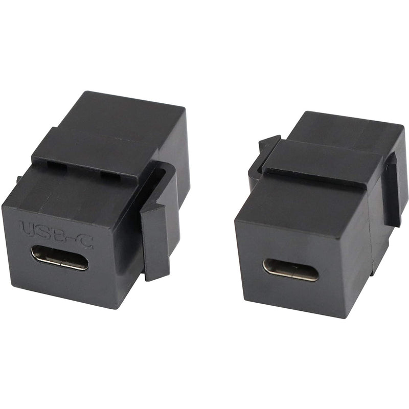 USB-C Snap-In Keystone Jack, Female to Female Pass Through, Coupler
