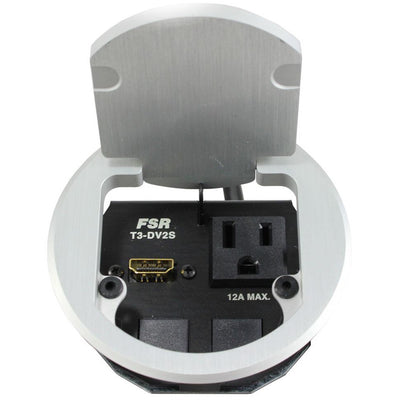 FSR T3-DV2S-ALU Round Cable Well, Silver, Top Open