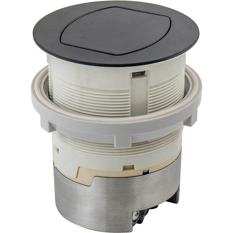 Bryant Electric RCT201BK Pop Up Outlet, 15Amp, Flush Mount, Black, Closed