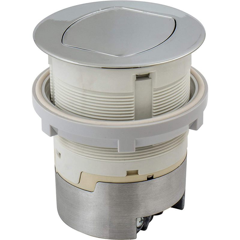 Bryant Electric RCT201CH Pop Up Outlet, 15Amp, Flush Mount, Chrome, Closed