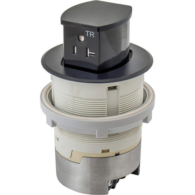 Bryant Electric RCT220BK Pop Up Outlet, 20Amp, Surface Mount, Black