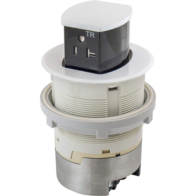 Bryant Electric RCT220W Pop Up Outlet, 20Amp, Surface Mount, White
