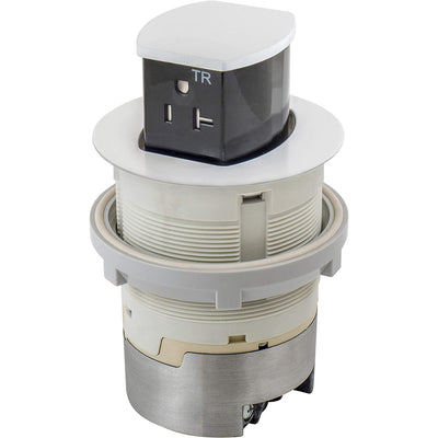 Bryant Electric RCT221W Pop Up Outlet, 20Amp, Flush Mount, White