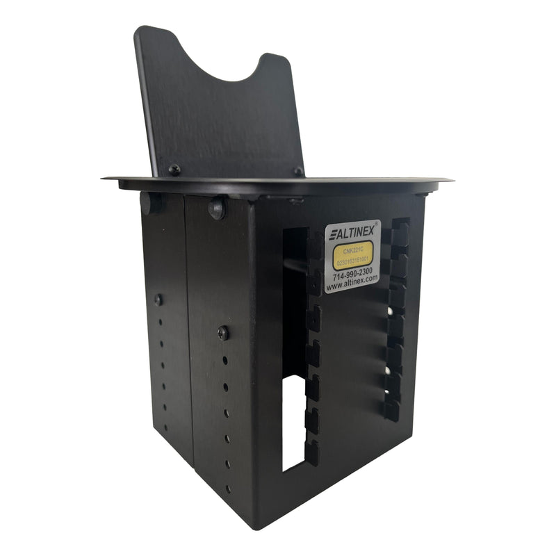 Showing entire unit with adjustable connection shelf