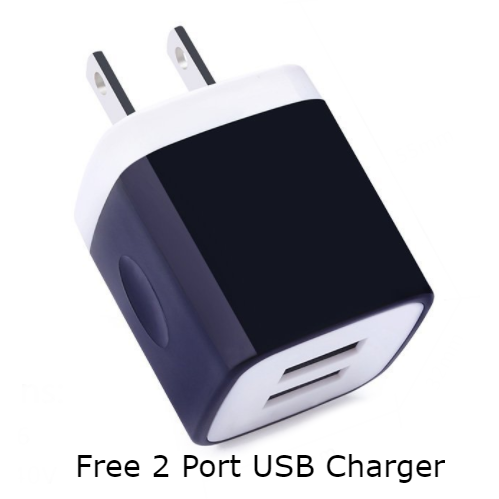 Free USB charger included