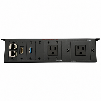 Kramer UTBUS-1-2 Under Table Box 2 Power, 2 Data, 1 HDMI, 1 USB-A, Black