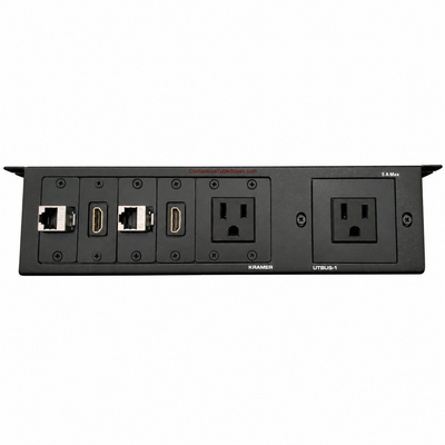 Kramer UTBUS-1-3 Under Table Box 2 Power, 2 Data, 2 HDMI, Black