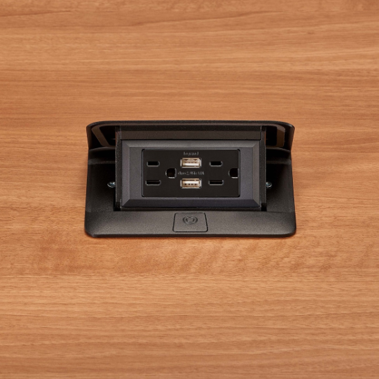 Hardwired Box Set Legrand DQFF15UBK Flip Up Power Box 2 Power, 2 Charging USB - Black ...