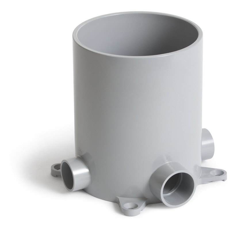 Recessed Round Floor Box for Concrete with Power & Data, Aluminum