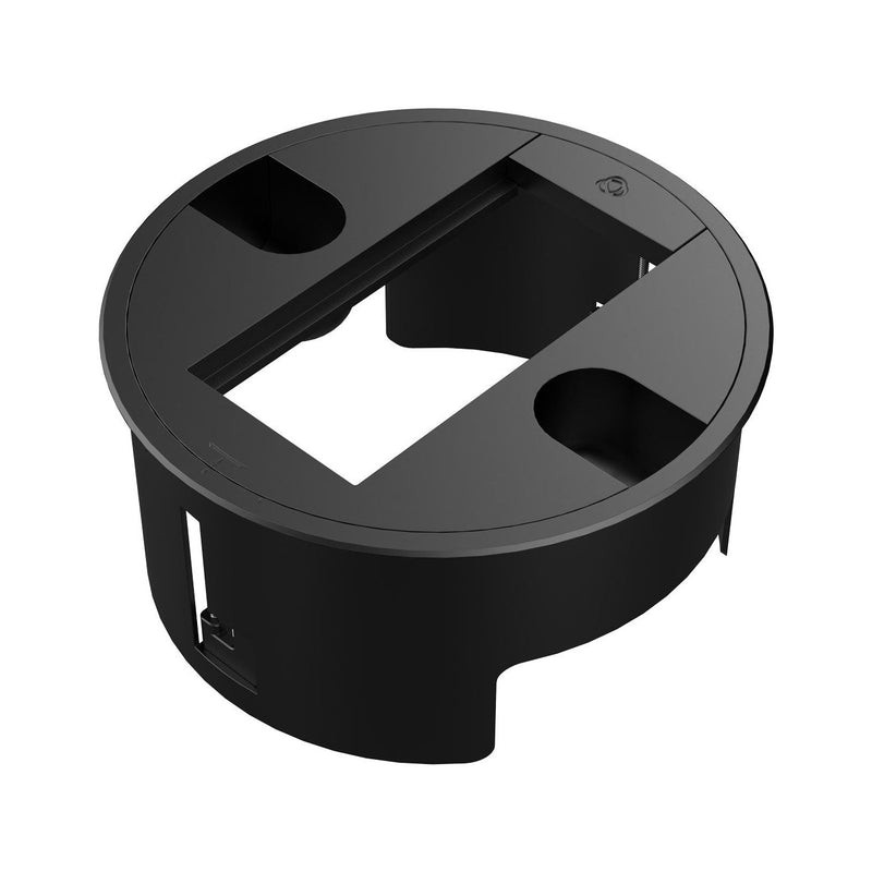 Kramer T-IN2-RND1(B) Round Surface Mount Table Box 2 Module, 2 Holes ...