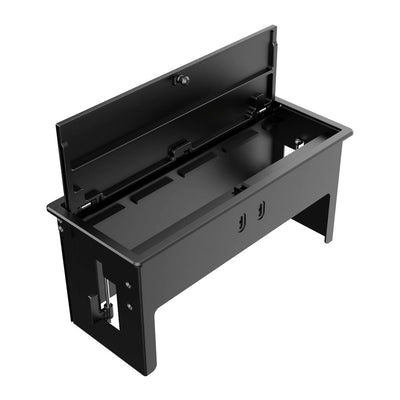 Kramer T-IN4-REC2(B) Empty Conference Table Cable Well, 4 Module, Black