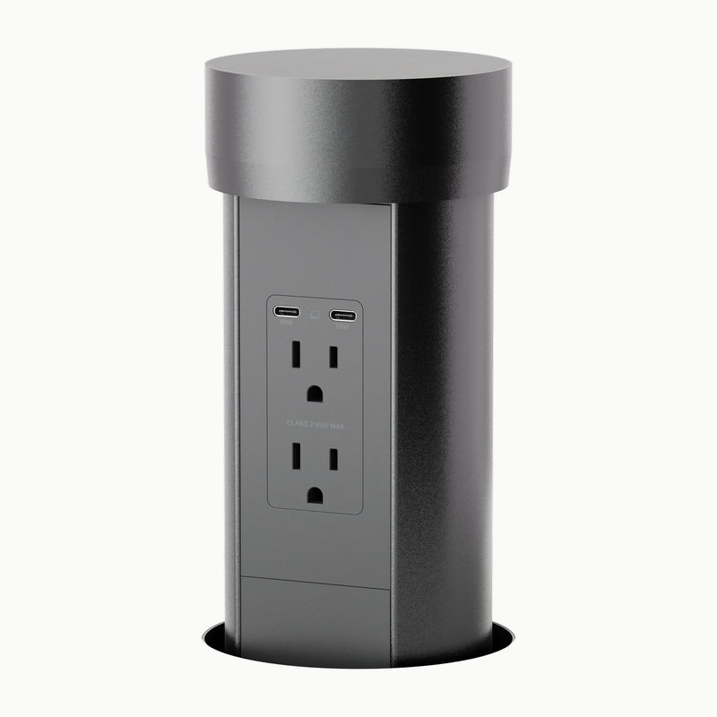 Point Pod Connect Black, Motorized Pop Up Power and Charging 65W USB-C