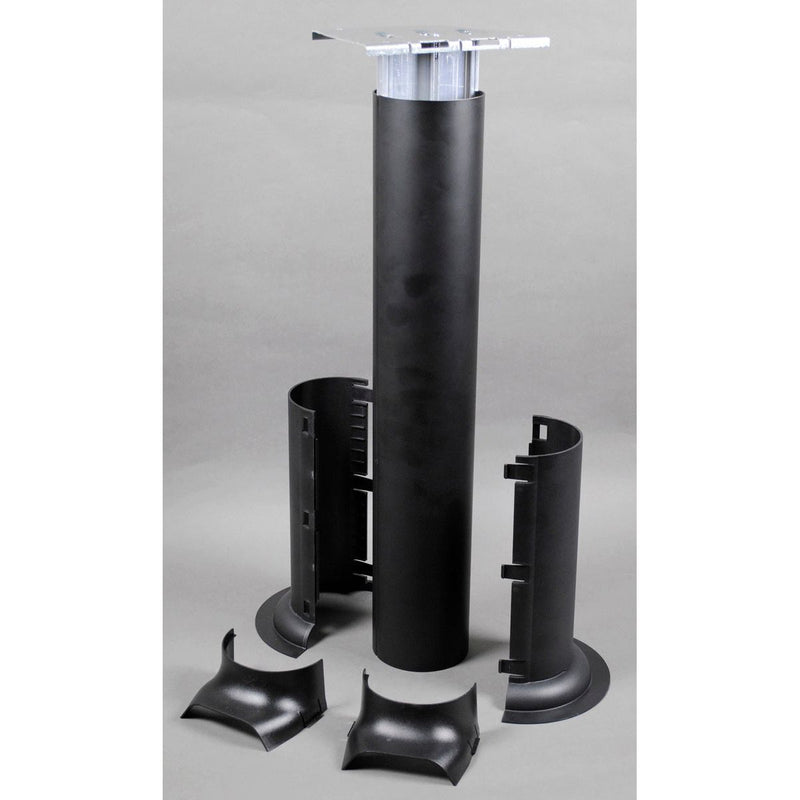 Wiremold MRTC Cable Organizer Table Post, Adjustable Height, Black
