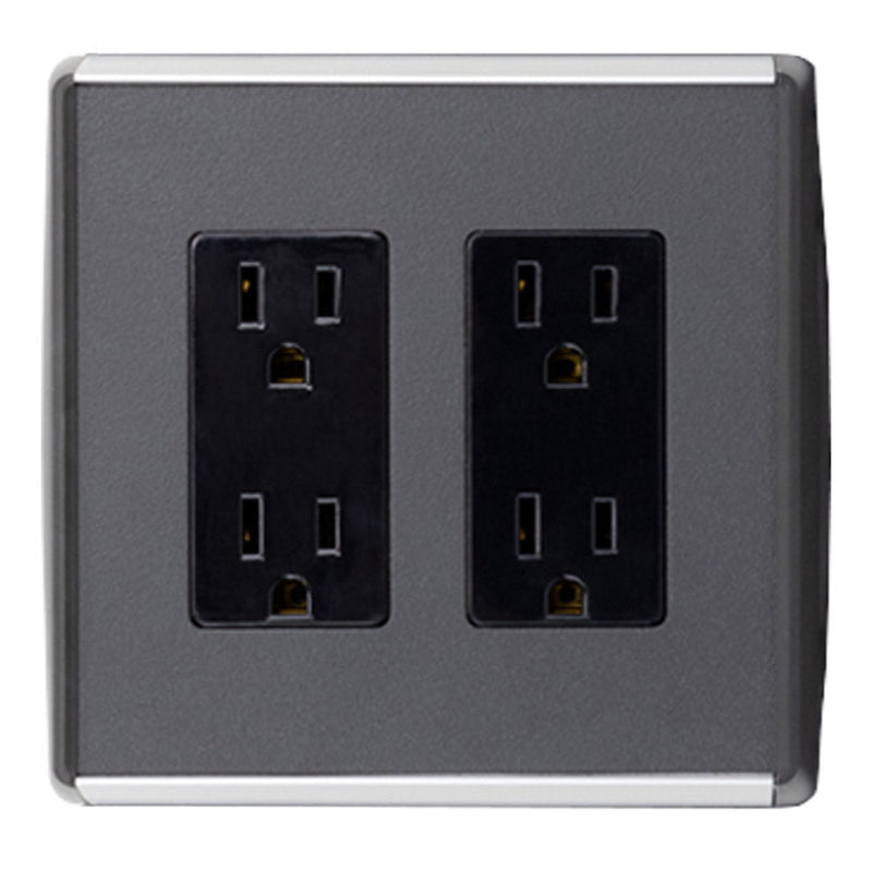 FSR Smart-Way Floor Power Raceway - 6' Stick, 2 Duplex Power, 15A - Al ...