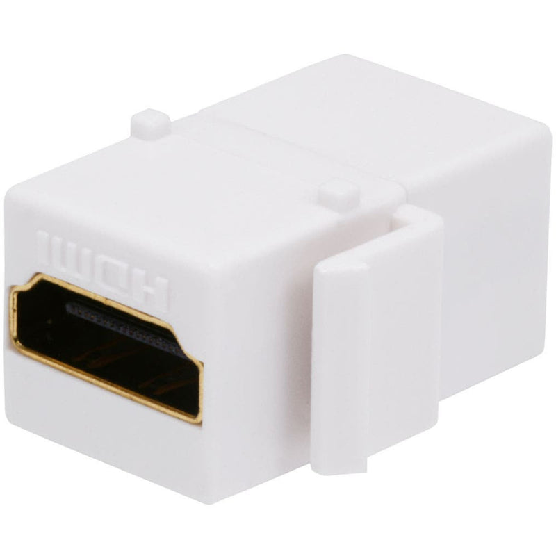 HDMI Snap-In Keystone Jack, Female to Female Coupler, White