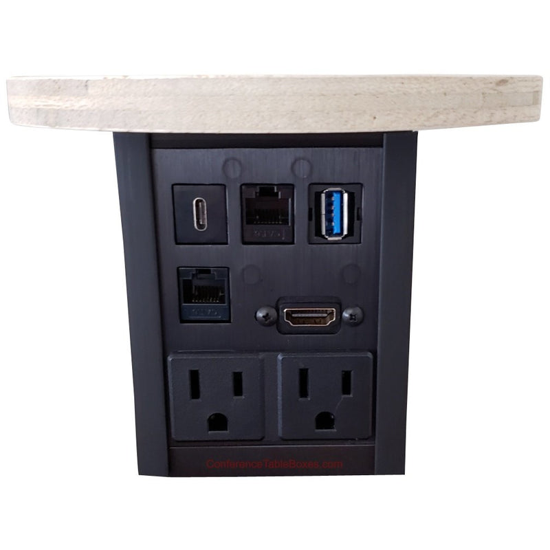 Altinex PNP417C Dual Sided Pop Up AV Box with Custom Tabletop Surface ...