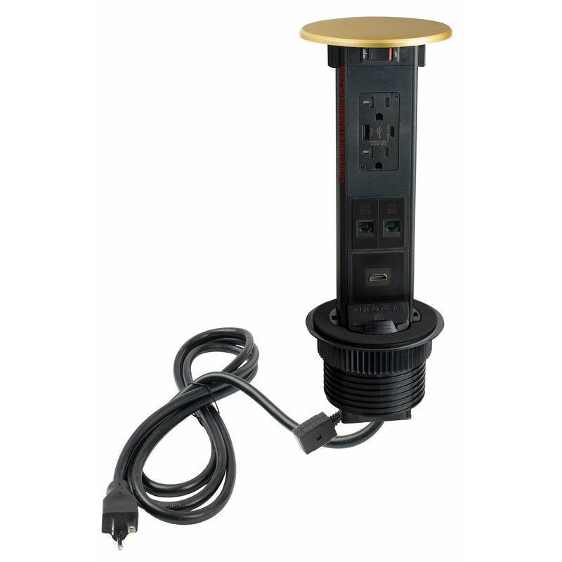 PUR20-RBR-AC-2USB-2CAT6-HDMI-QI Showing Entire Unit