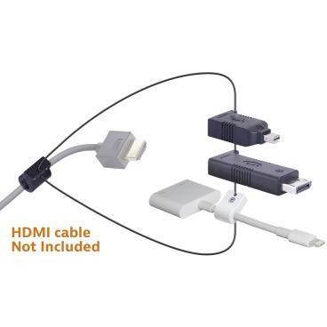 Liberty AV Digitalinx DL-AR398 digital keychain presentation adapter converts HDMI to: DisplayPort, Mini DisplayPort, Lightning