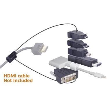 Liberty AV Digitalinx DL-AR413 digital keychain presentation adapter converts HDMI to: DisplayPort, Mini DisplayPort, Micro HDMI, Mini HDMI, DVI, Lightning