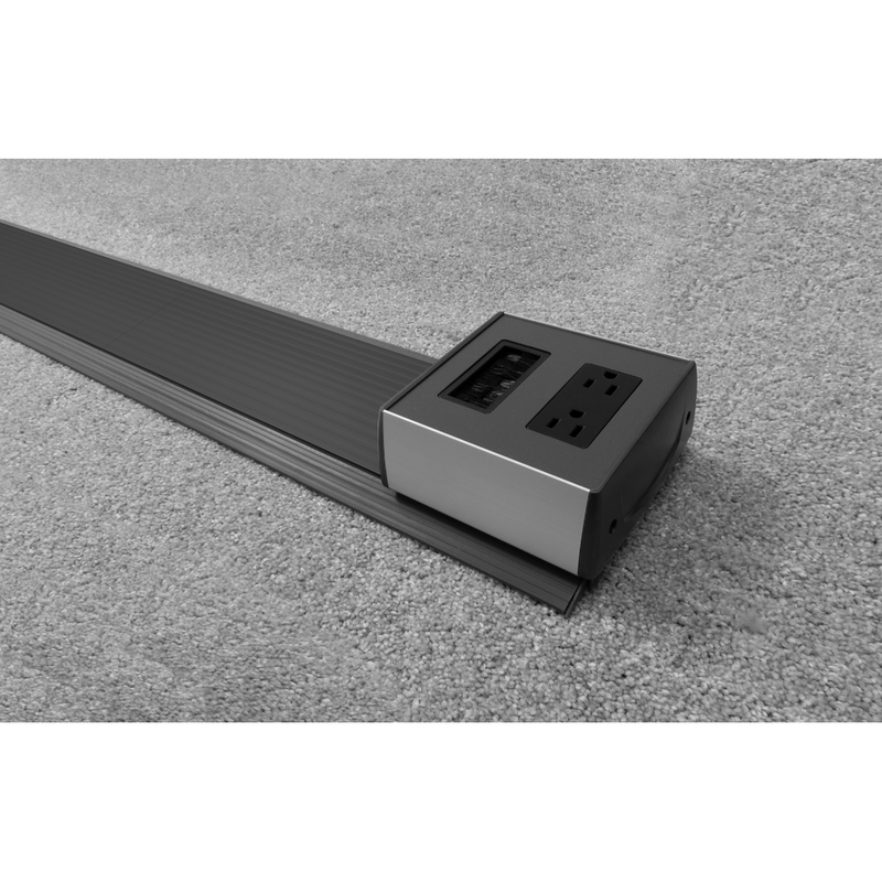 321 Snap Stick Power and Data Raceway 3' to 6' Length, 15' Cord - Gray