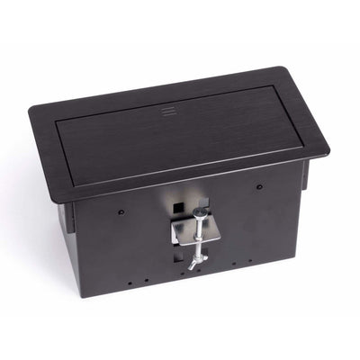 Lew Electric HCW-B Modular Conference Table Box - Black