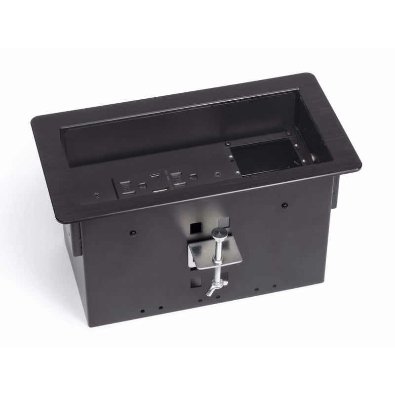 Table Boxes Lew Electric HCW-B Modular Conference Table Box - Black – Conference ...