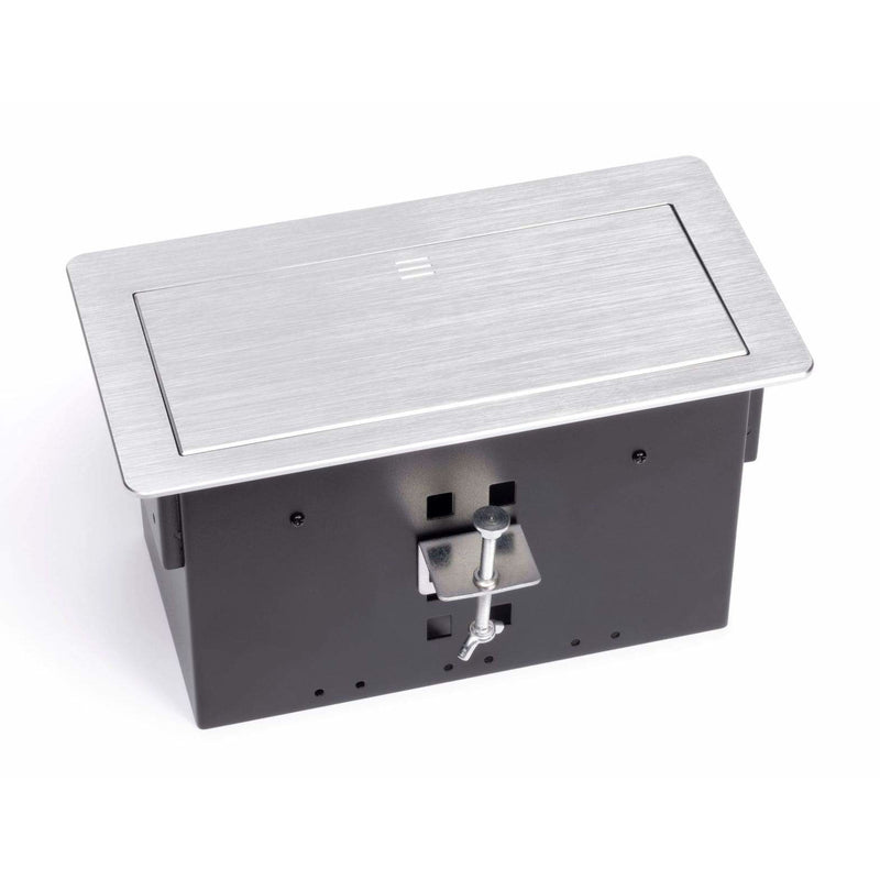 Table Boxes Lew Electric HCW-S Modular Conference Table Box - Silver – Conference ...