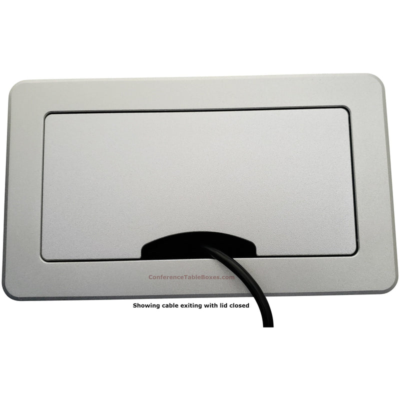 Conference Table Cable Cubby, 2 Power, 2 HDMI, 2 Data Ports, Silver ...