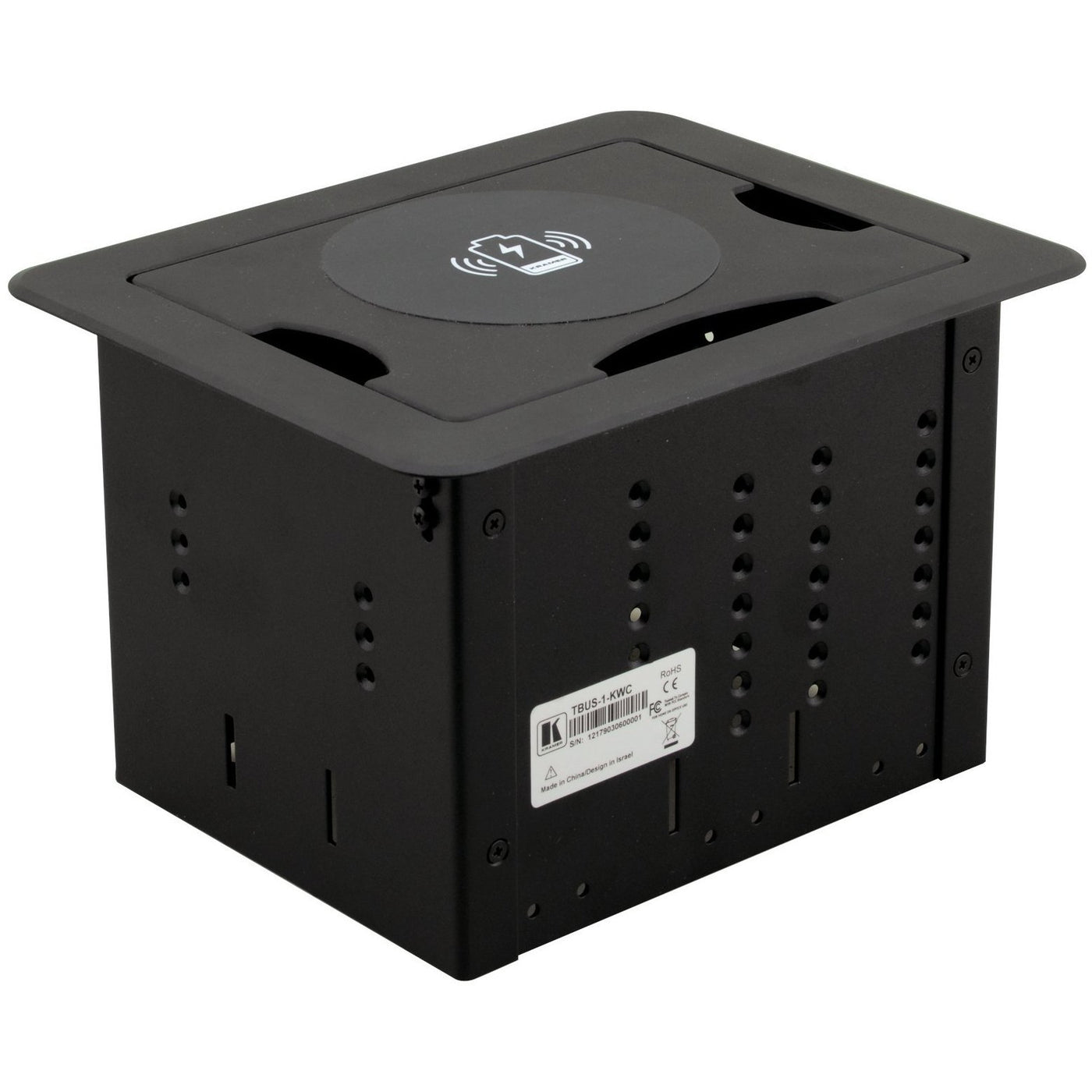 Conference Table Connectivity Box with Wireless QI Charging - Black ...