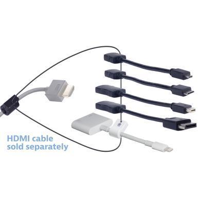 Liberty AV Digitalinx DL-AR663 HDMI Pigtail Adapter Ring, Micro & Mini HDMI, DP & Mini DP, Lightning