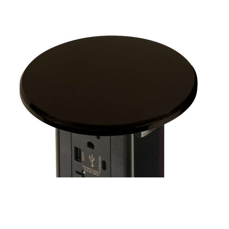 PUR20-RDB-AC-2USB-2CAT6-HDMI-QI Showing Dark Bronze Top