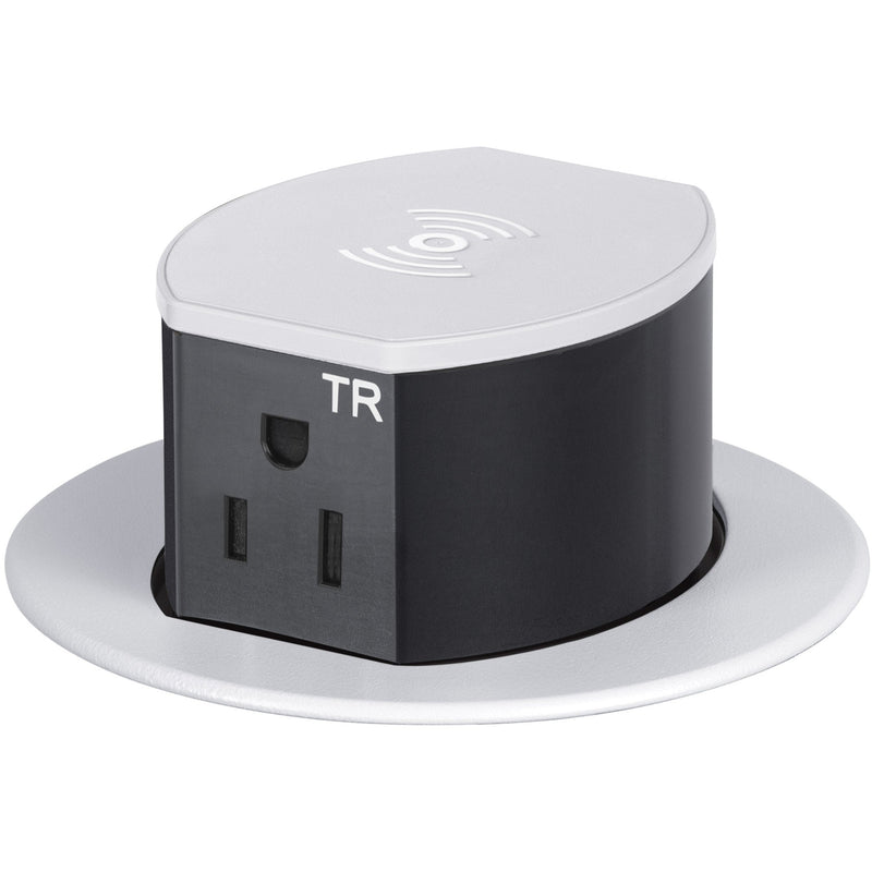 Hubbell RCT600W Pop Up 15A Outlet, USB-A/C, Wireless Charging, White
