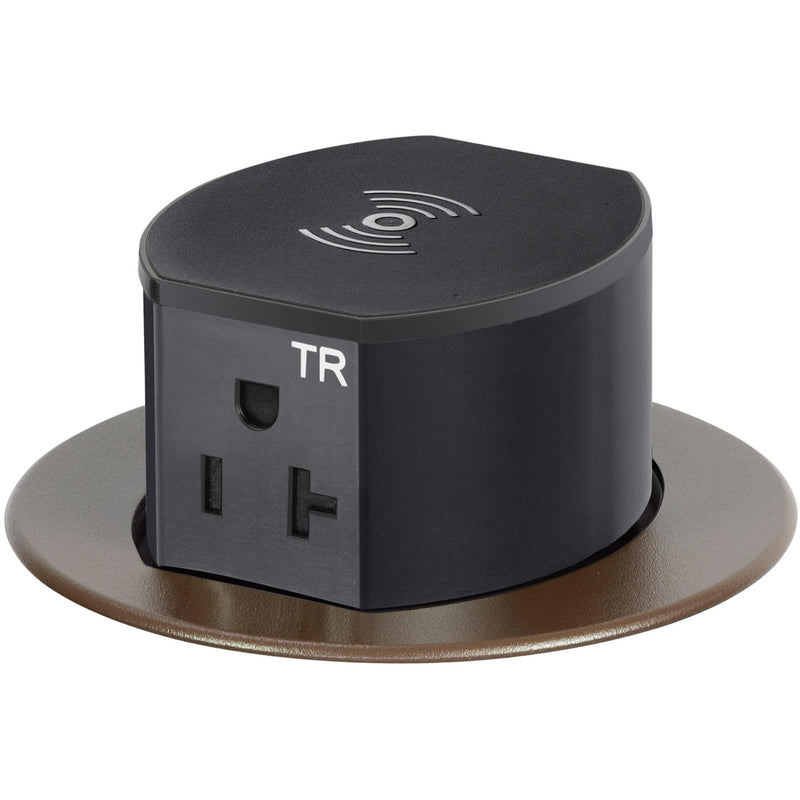 Hubbell RCT620BZE Pop Up 20A Power, USB-A/C Wireless Charging Bronze, Top