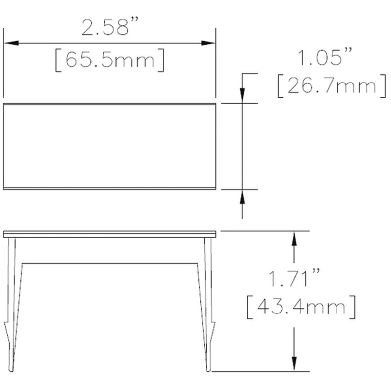 TB130-303 5-Pack 1 Inch Blank Plates for Altinex Table Buddy - Black