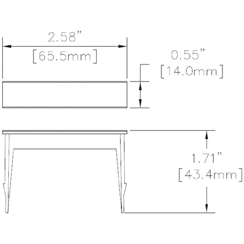 TB130-202 5-Pack 1/2-Inch Blank Plates for Altinex Table Buddy - Silver