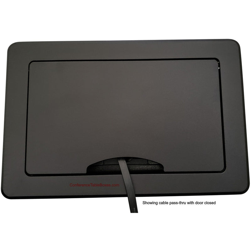 Conference Table Box 2 AC/Charging USB, Retracting HDMI & Cat6, Black ...